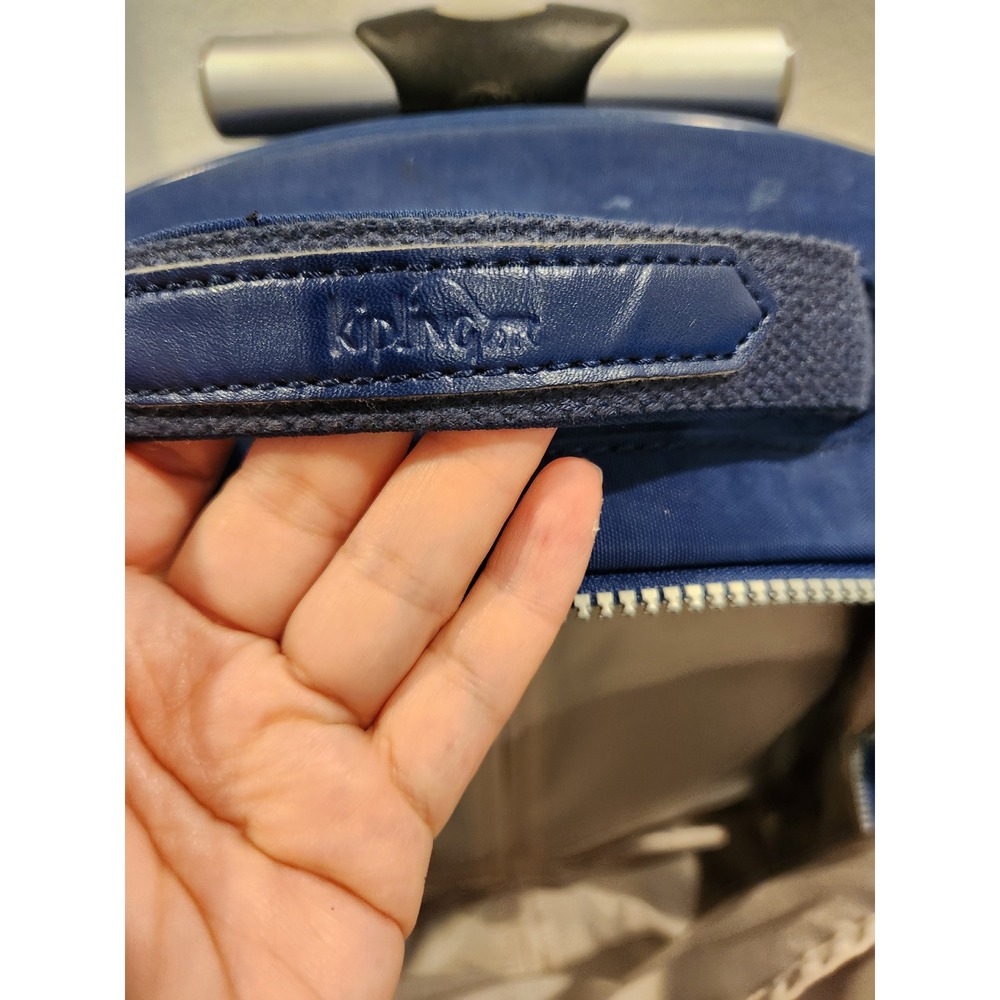 Kipling Blue Medium Backpack 19×15×7 Pre‑Owned Worn Base & Straps - Picture 5 of 11